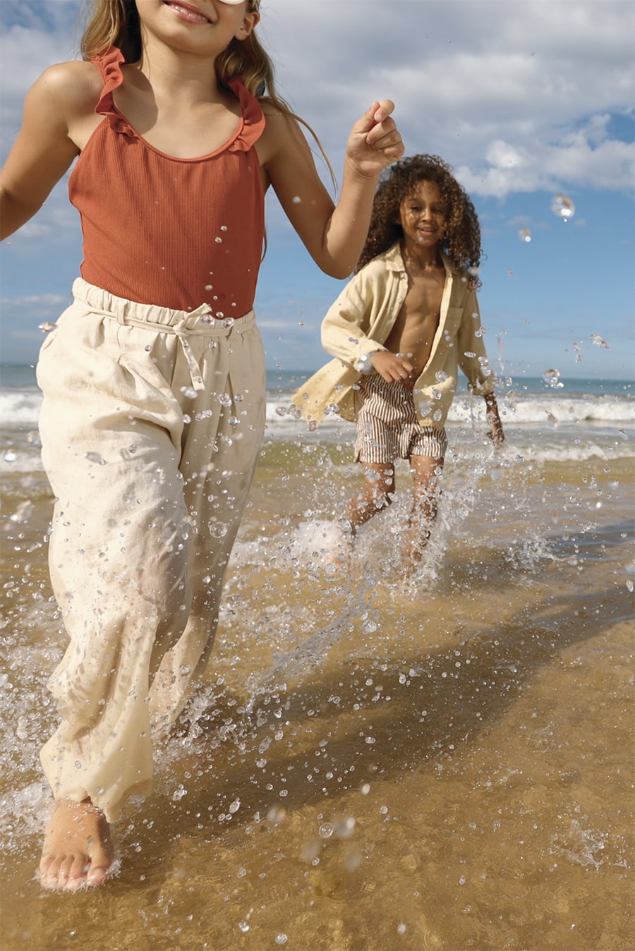 two girls playing in vilamoura beach