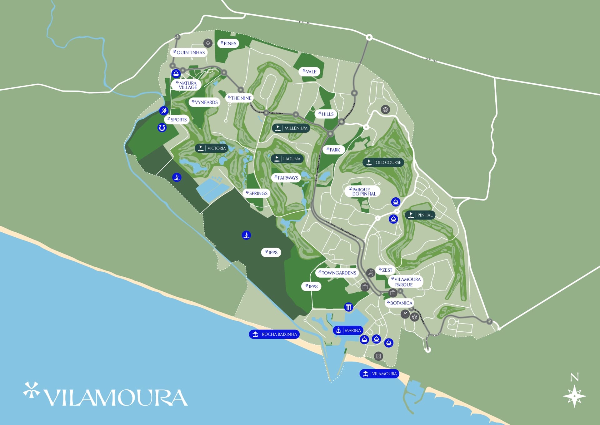 Vilamoura map