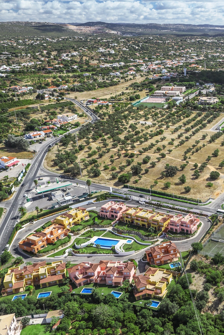 vilamoura aerial country side view