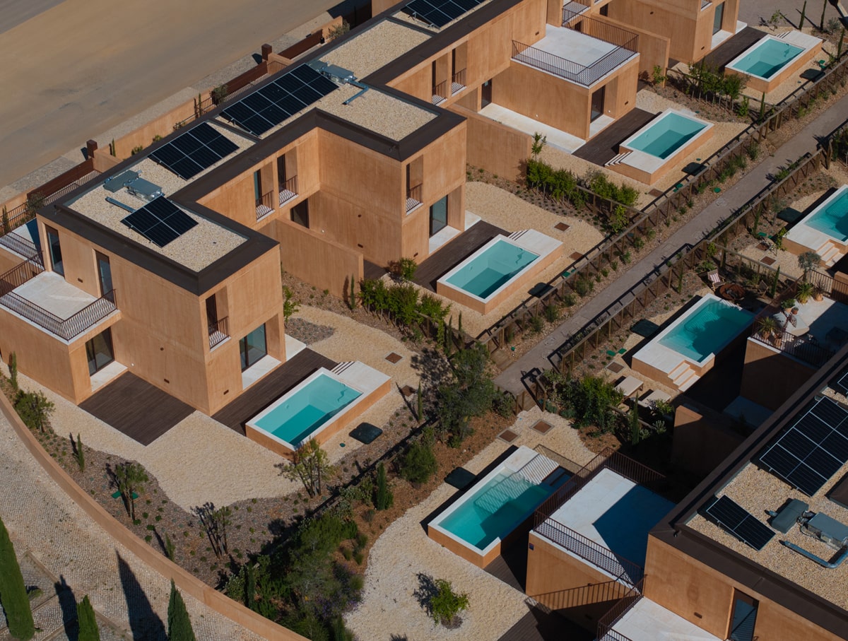 natura village vilamoura aerial pools view